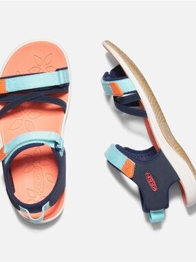 Keen Kids Navy, Coral & Light Blue Sport Sandals
